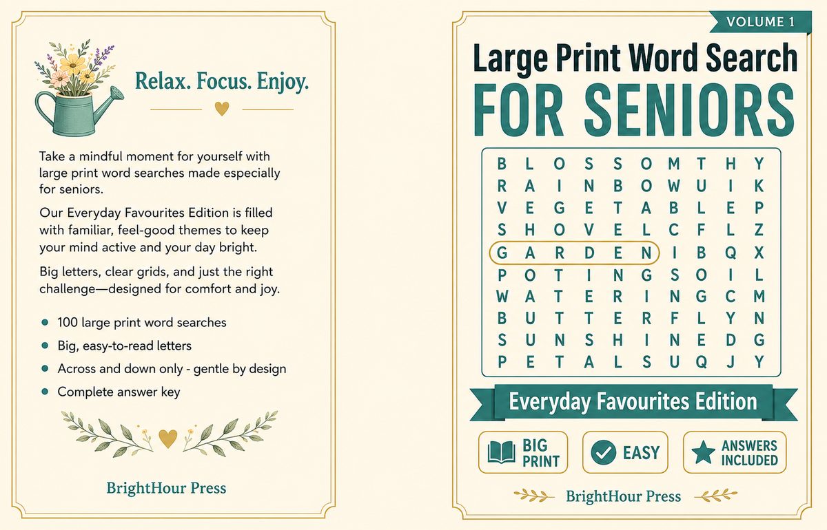 Large-print word search puzzle book cover